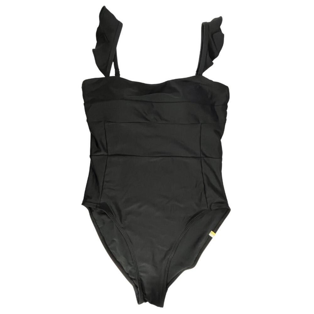 Summersalt Black Ruffle Shoulder One Piece Swimsuit Size 6